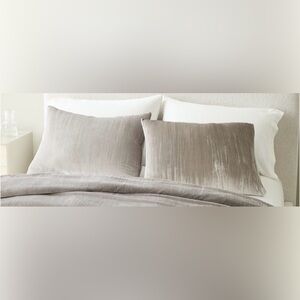 West Elm Crinkle Velvet Euro Shams Set of 4